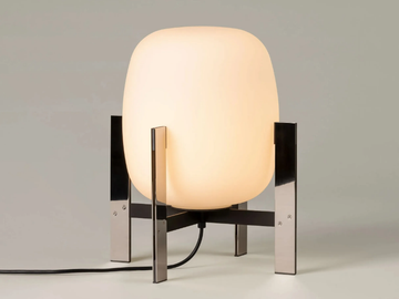 CESTA METÁLICA - LED Glass and Stainless Steel table lamp by Santa & Cole - view 2